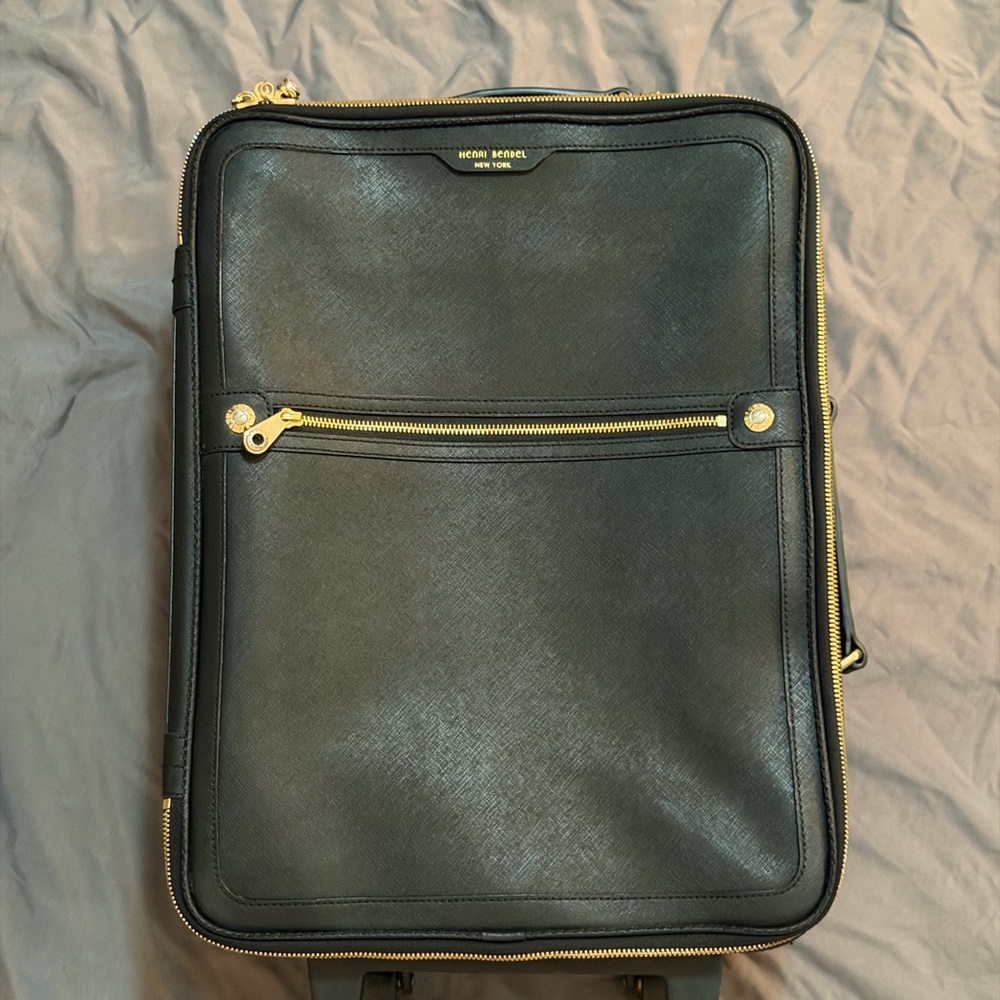 Henri Bendel West 57th Black Rollaway Carry On suitcase